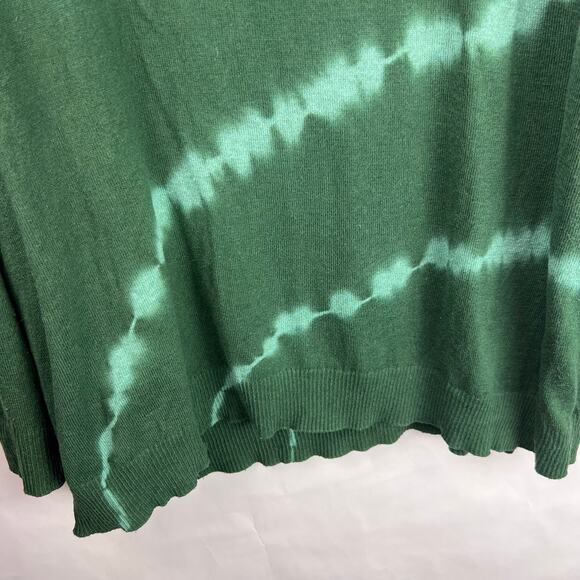J. Jill Green Tie Dye Sweater, Cotton Blend, Lightweight Pullover, Casual Cozy - Picture 14 of 14